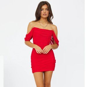 Hello Molly LIFE IN THE SPOTLIGHT Red Bodycon Mini Dress